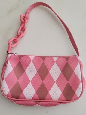 Pink Argyle Shoulder Bag..So Cute!